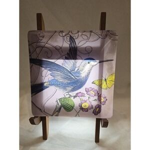 Fringe studio Hummingbird glass‎ tray 4 1/2 × 4 1/2